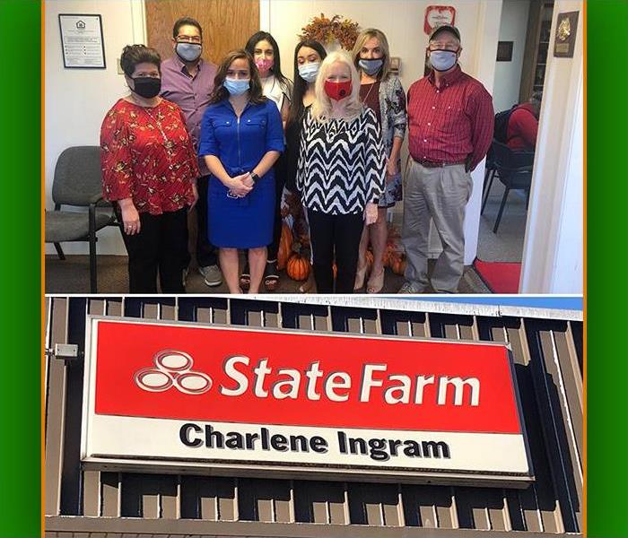 SERVPRO's Jerry Iverson stands with State Farm Insurance Employees