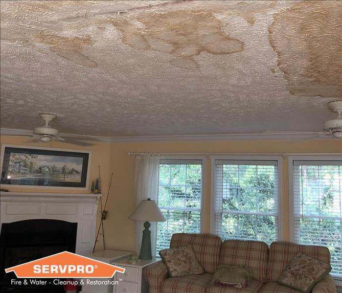 Secondary water damage inside home 