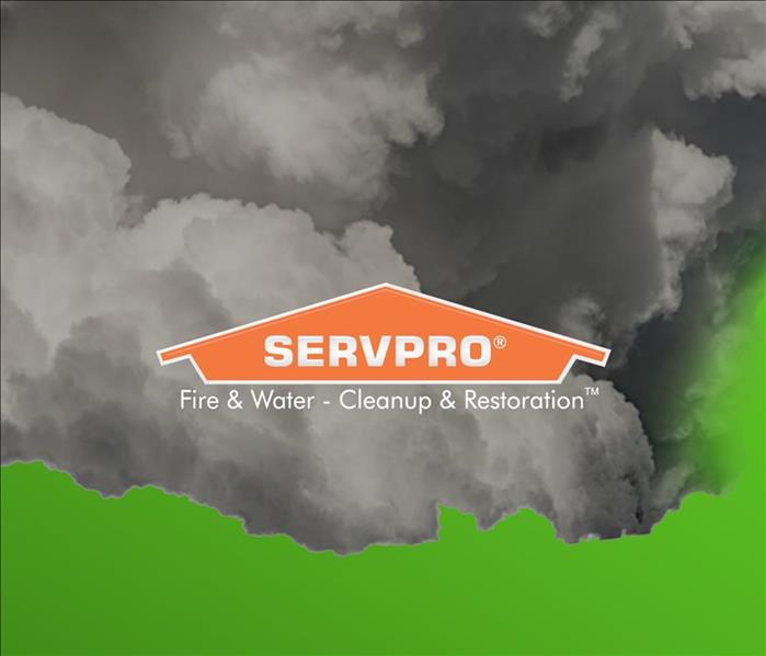 SERVPRO Logo in front of stormcloud 